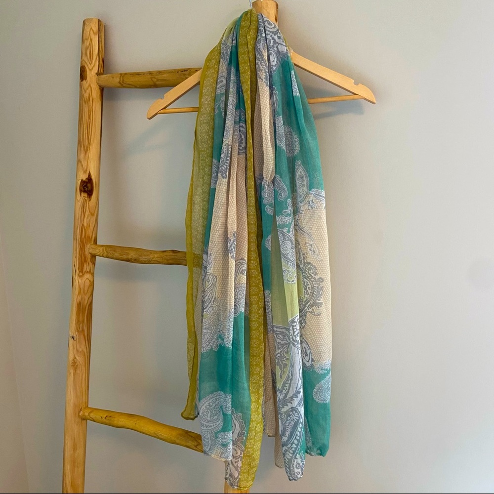 J.Crew Blue and Green Scarf